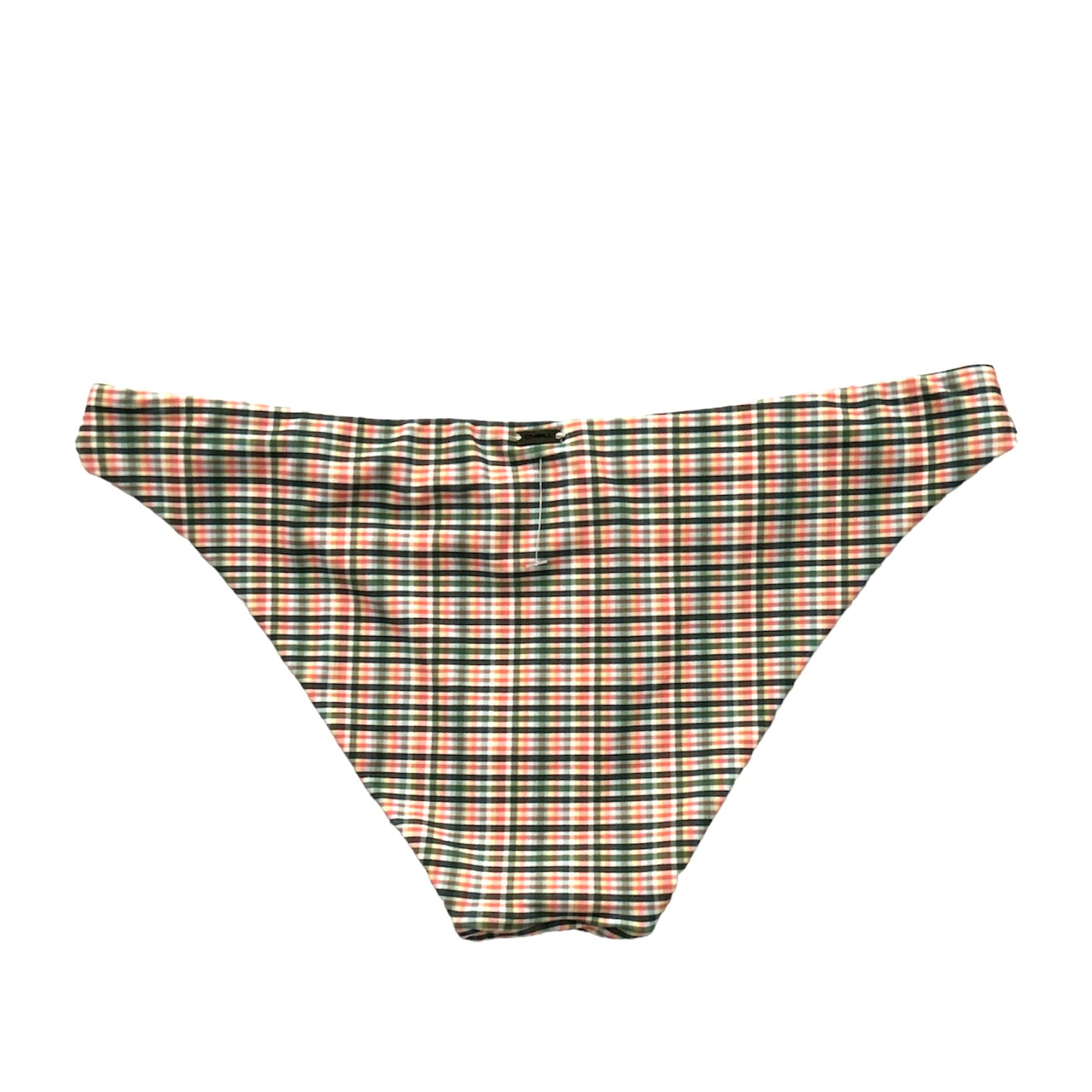 SPORTSWEAR Low Hip Plaid Design Multicolor Size S Women's Swimwear