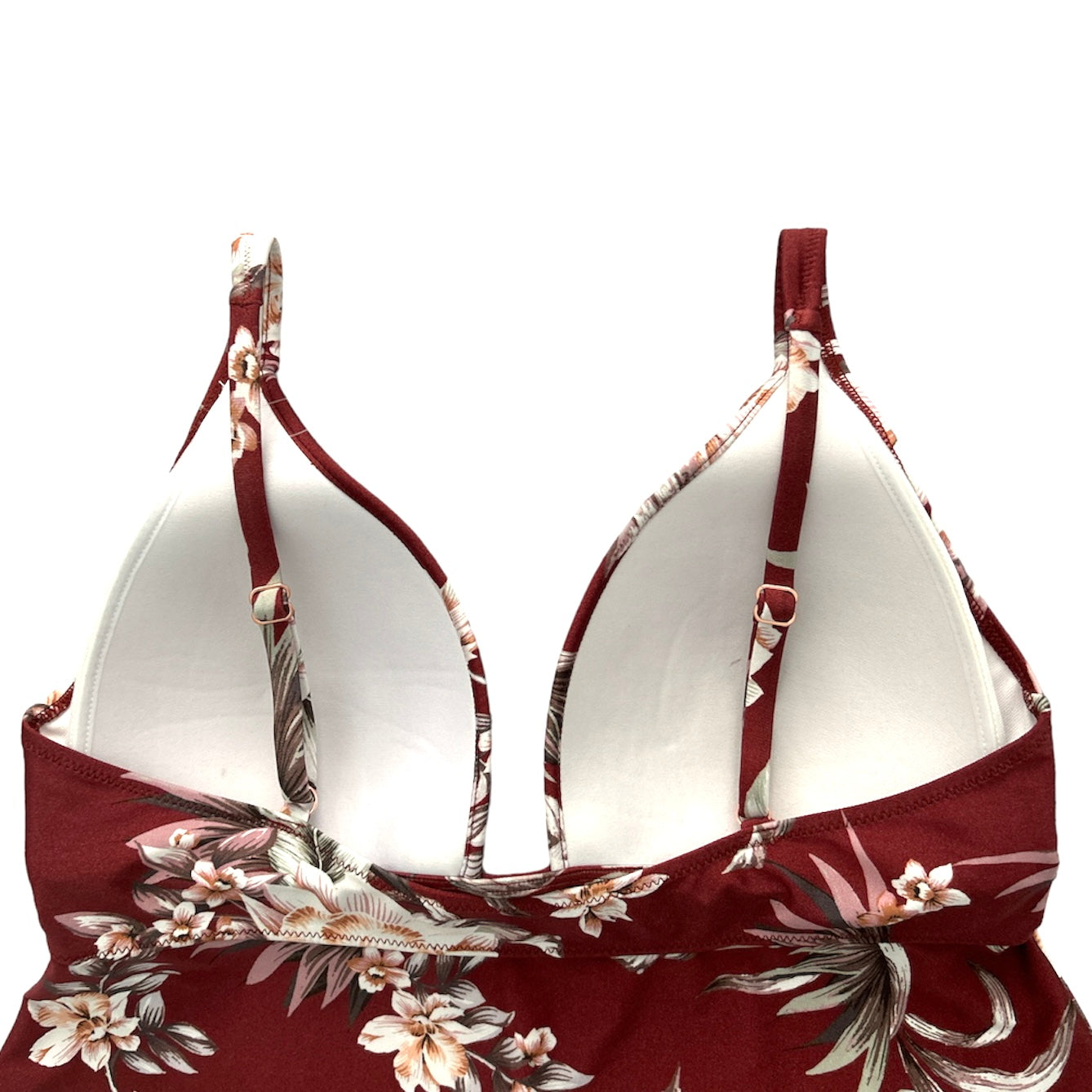 LUAU PALM Printed Handkerchief-Hem Tankini Swim Top Women's Swimwear