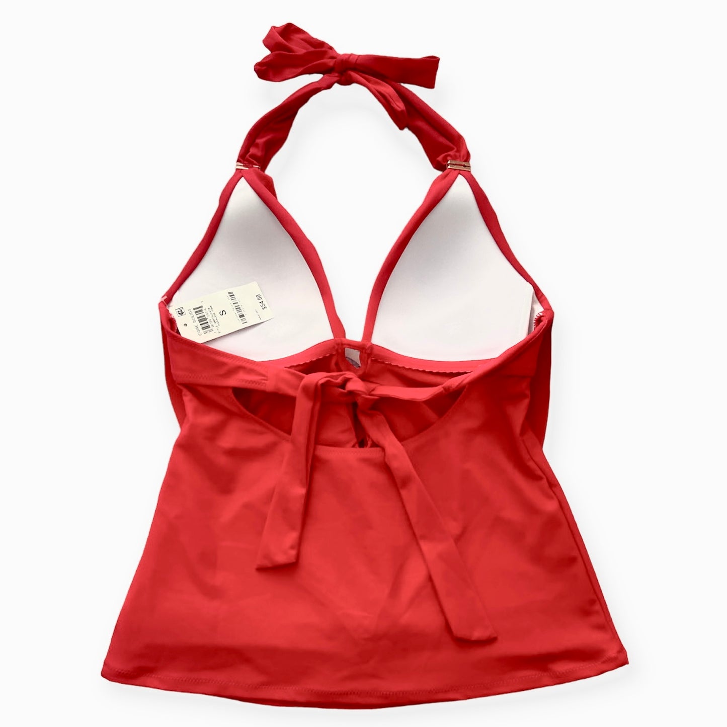 Plunging Cowlneck Halter Tankini Swim Top Size S Women's Swimwear