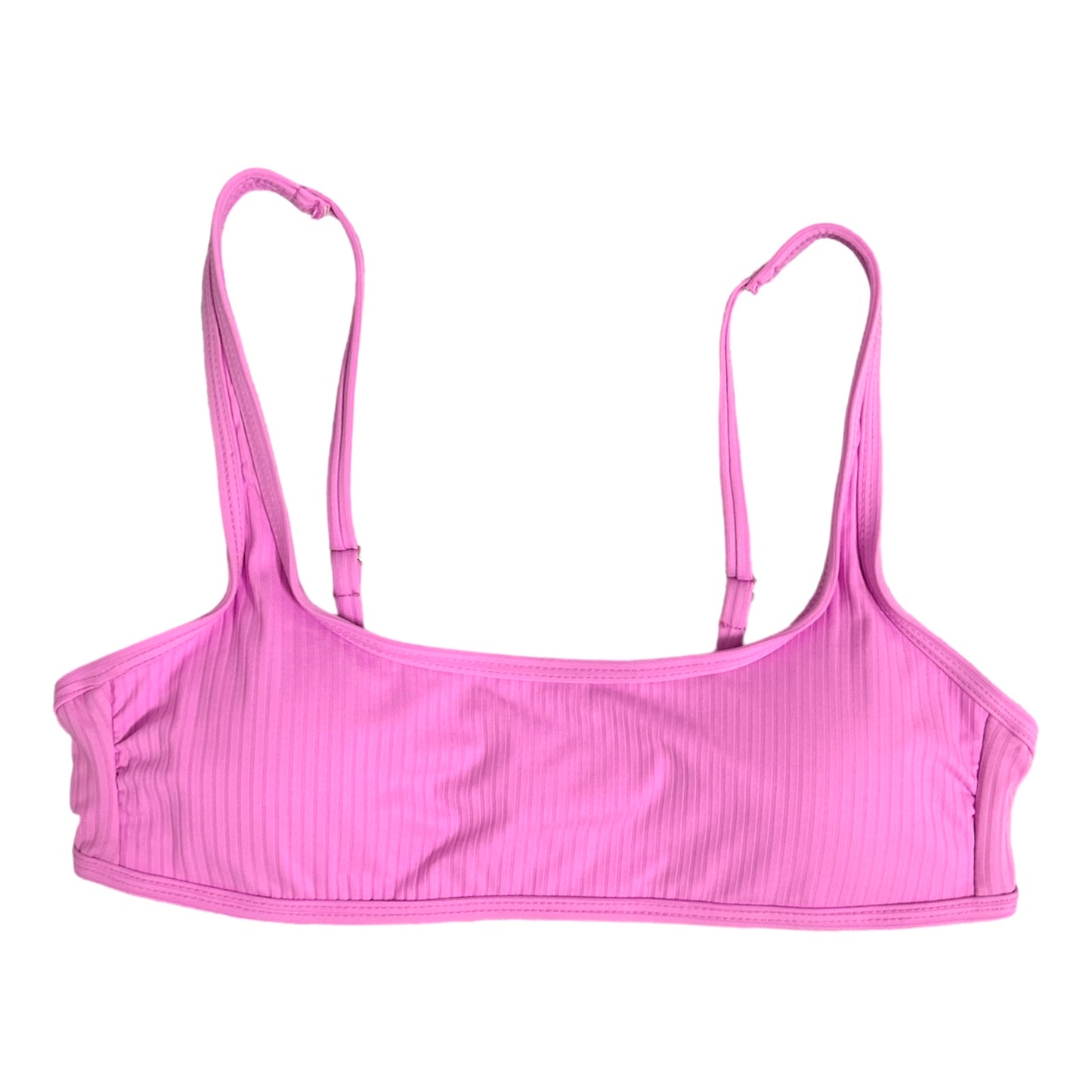 Junior's Scoop Neck Bralette Ribbed Bikini Top