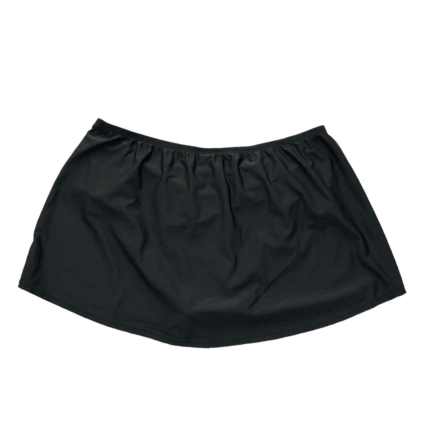 Plus Size Solid Skirted Swim Bottoms Black Women's Swimwear