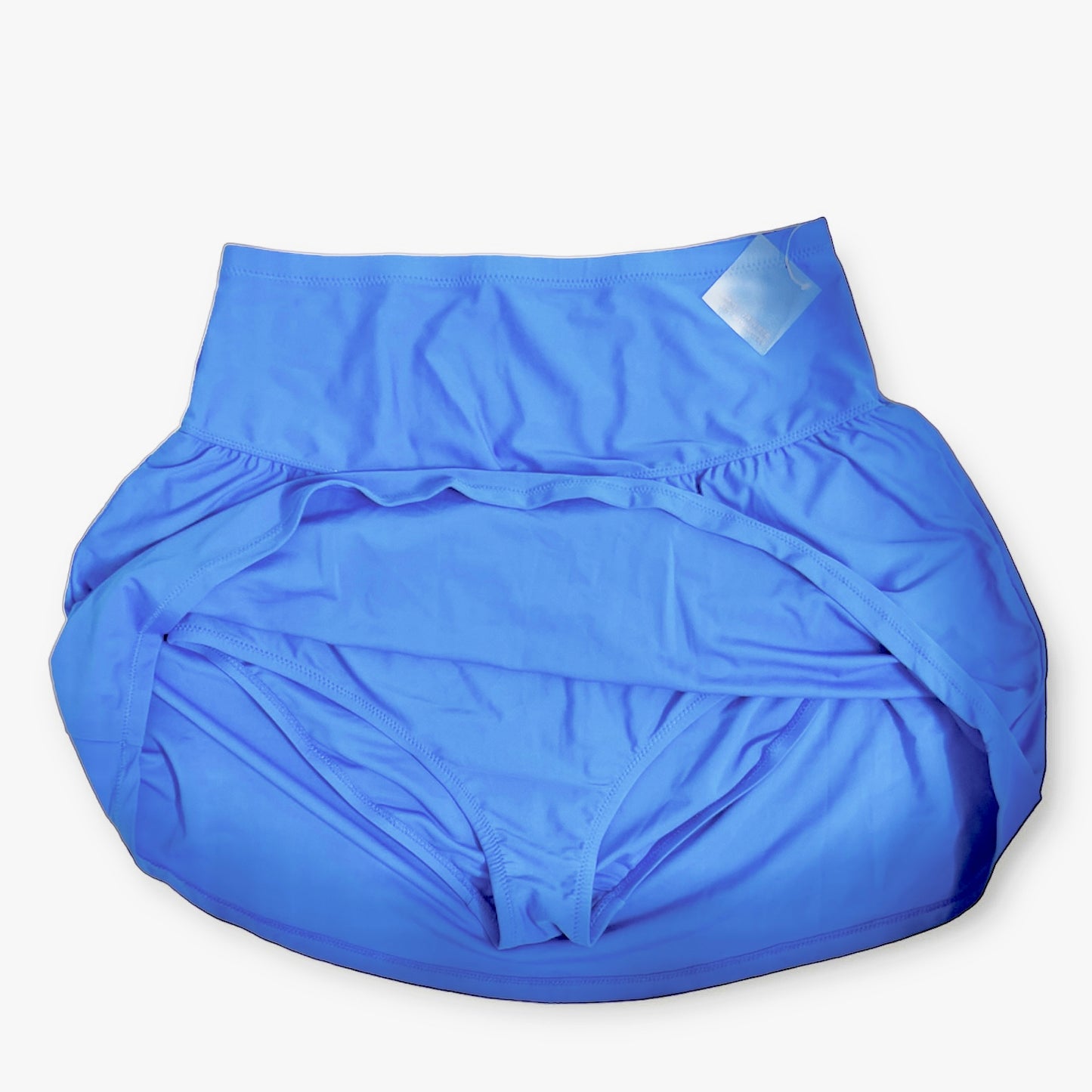 Trendy Plus Size 16W Bravo Skirted Swim Bottoms Blue Women's Swimwear