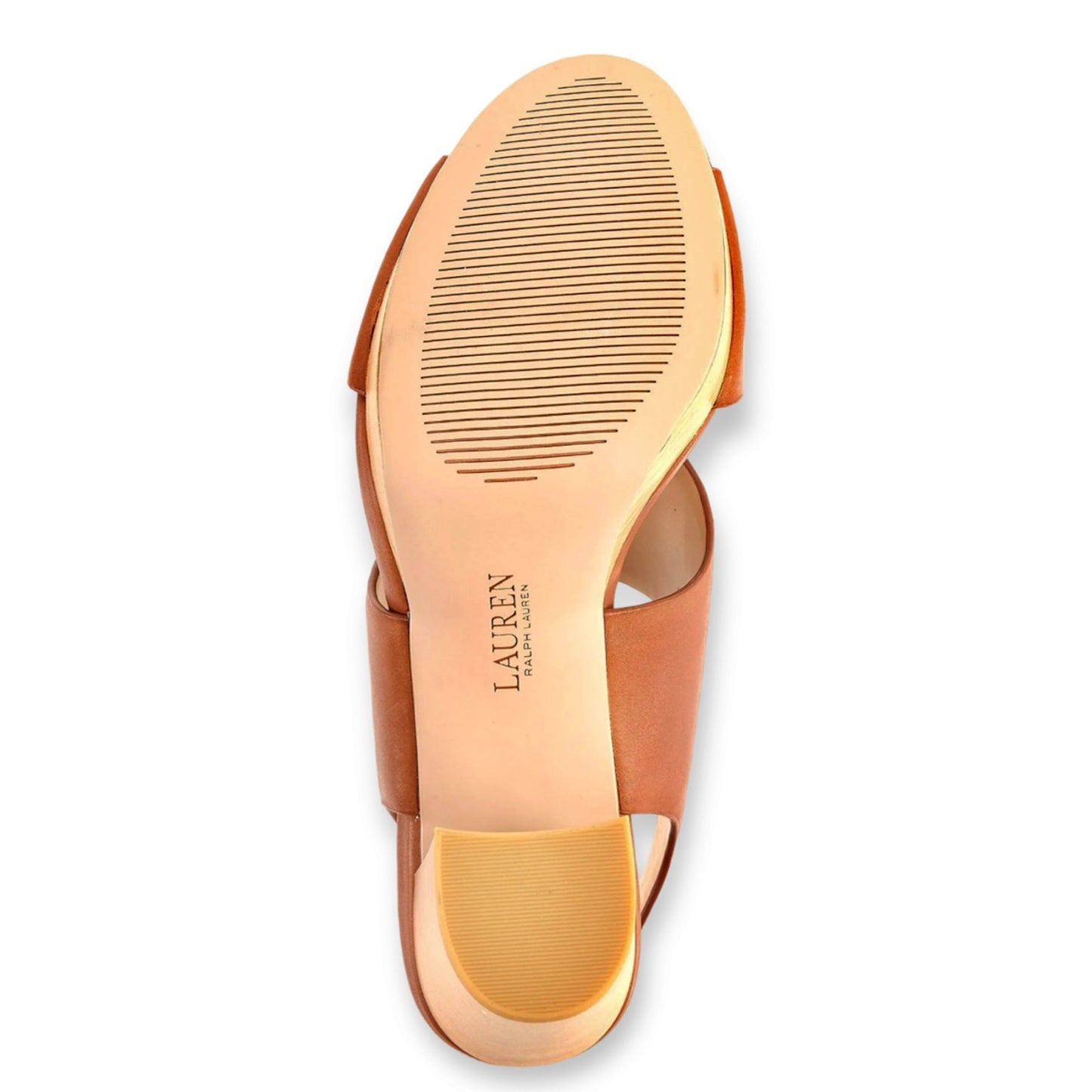 FEONA Dress Sandals Leather Deep Saddle Tan Size 9.5 Women's Platforms