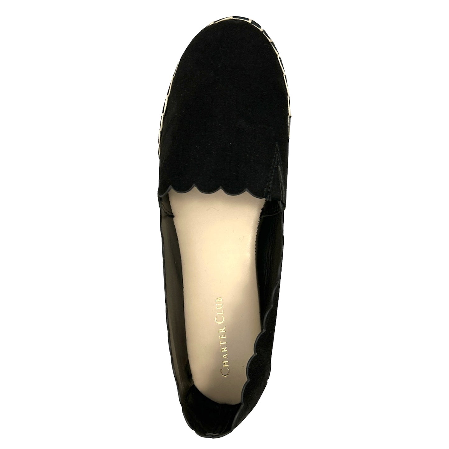 JOLIEE Espadrilles Comfort Round Toe Black Size 7 Women's Flats