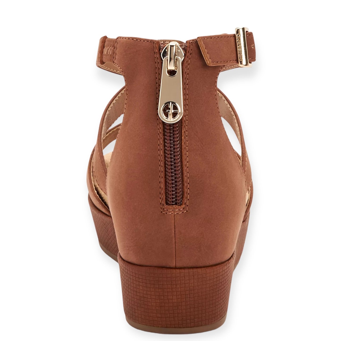 ELLENAAP Wedge Heel Cognac Size 7 Women's Sandals