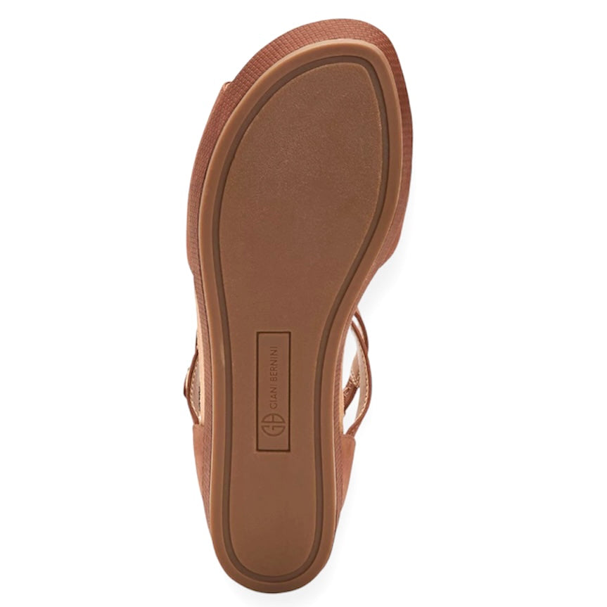 ELLENAAP Wedge Heel Cognac Size 7 Women's Sandals