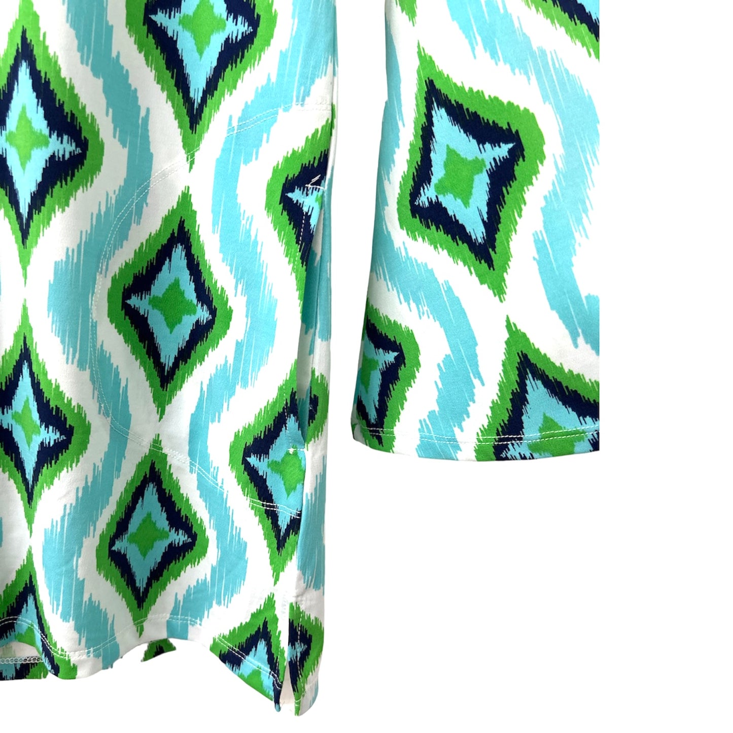 Swim Hooded Green/Blue Print Tunic/Dress Women's Cover Up