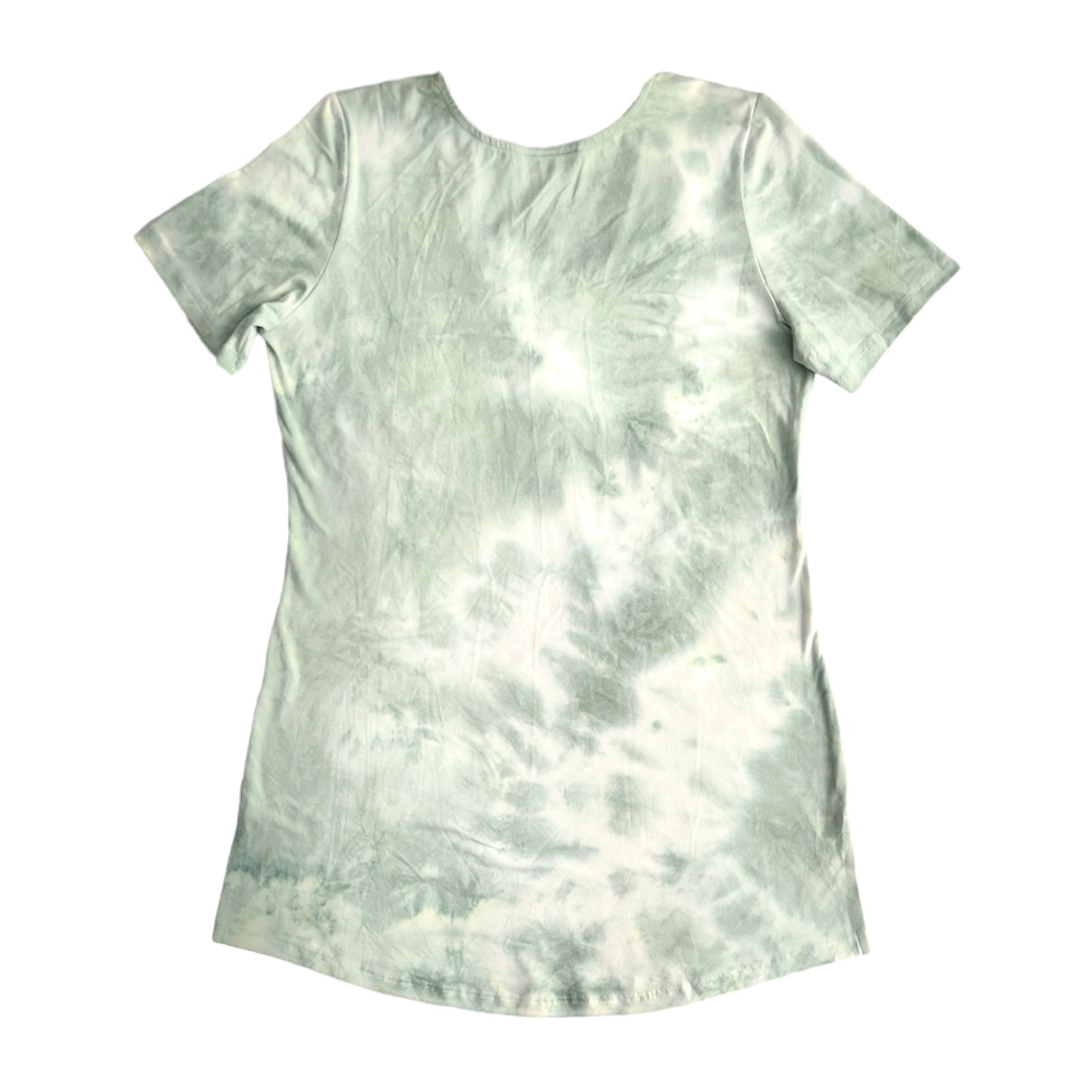 Tie-Dyed Print Lace-Up Mini Dress Cover-Up
