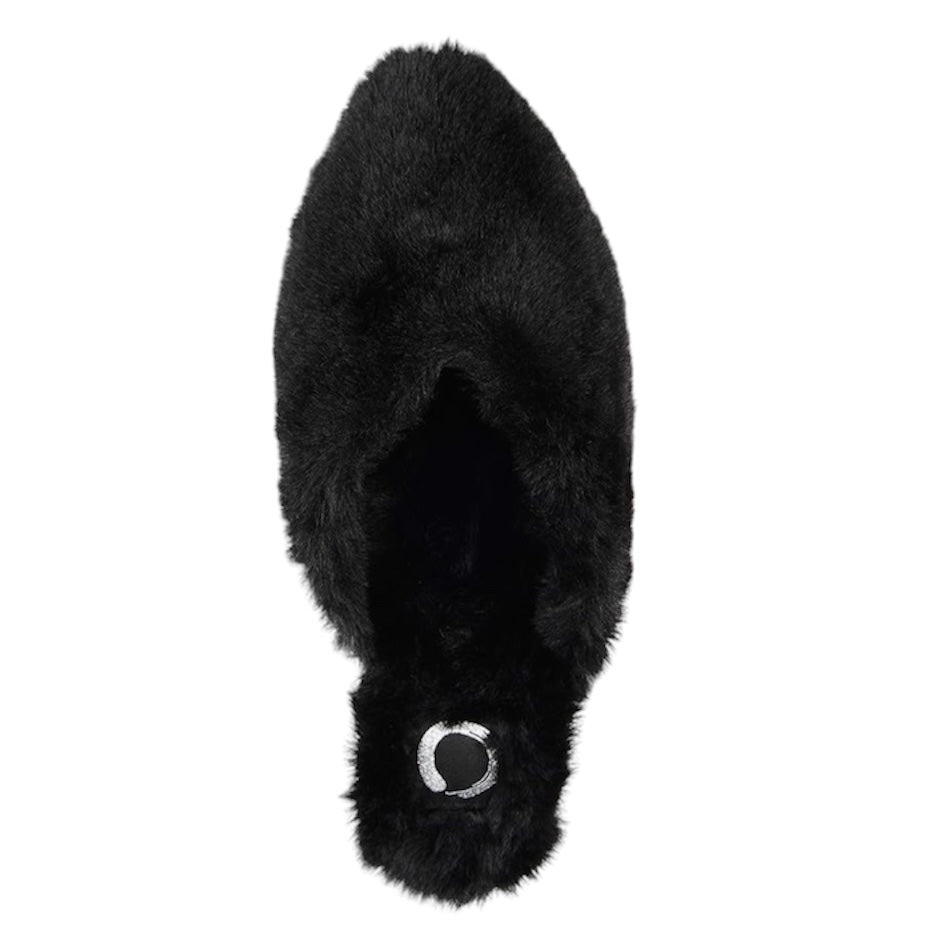 SUNDOWN Women's Faux Fur Flats Scuff Slippers