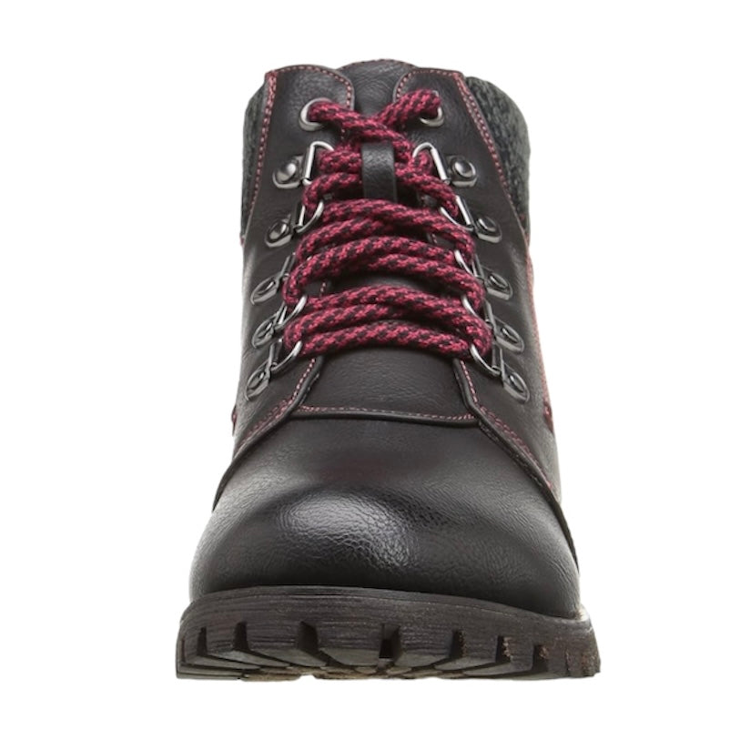 TREBLE Women's Cozy Lace-Up Hiker Booties