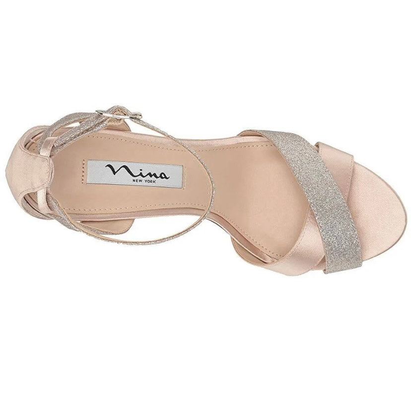 VENUS-YS Women's Crisscross Heel Dress Sandals