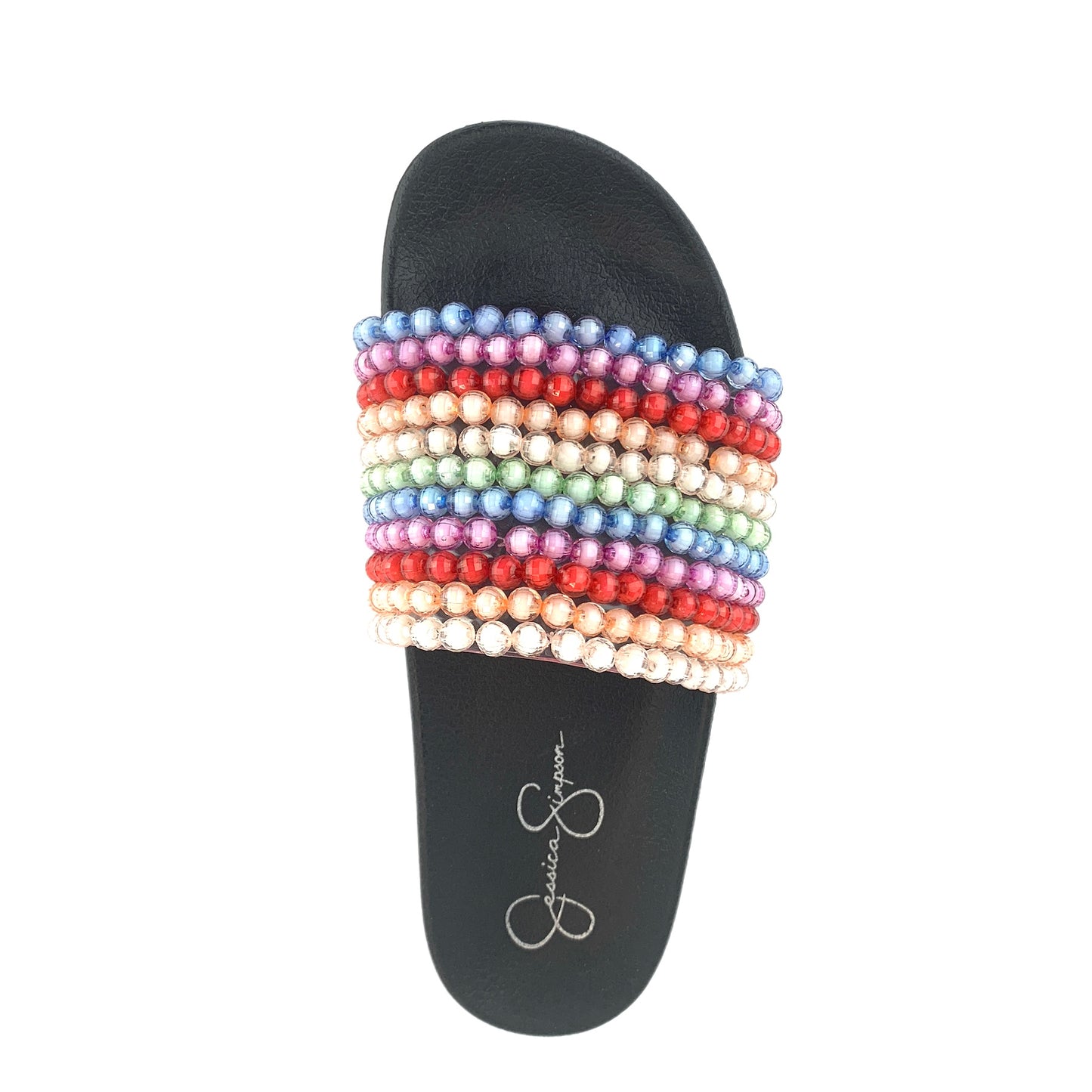 SAYCIE Clear/Rainbow Size 7 Slip On Flats Flip Flop Women's Sandals