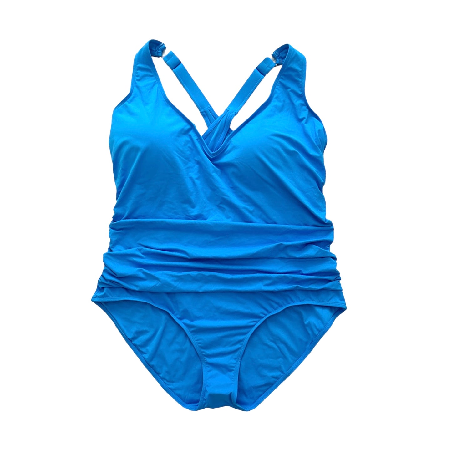 Women's V-Neck Cross Back One-Piece Swimsuit
