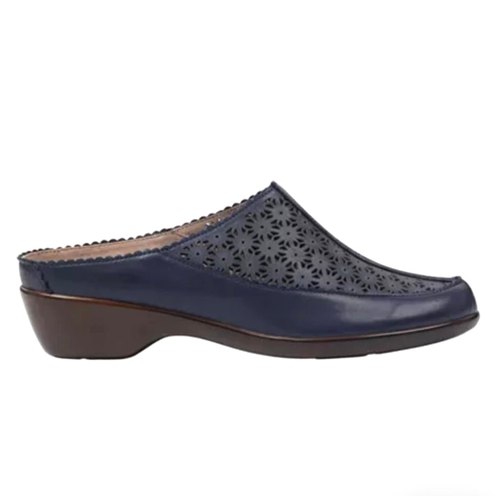 DUSK Women's Leather Slip On Casual Mules