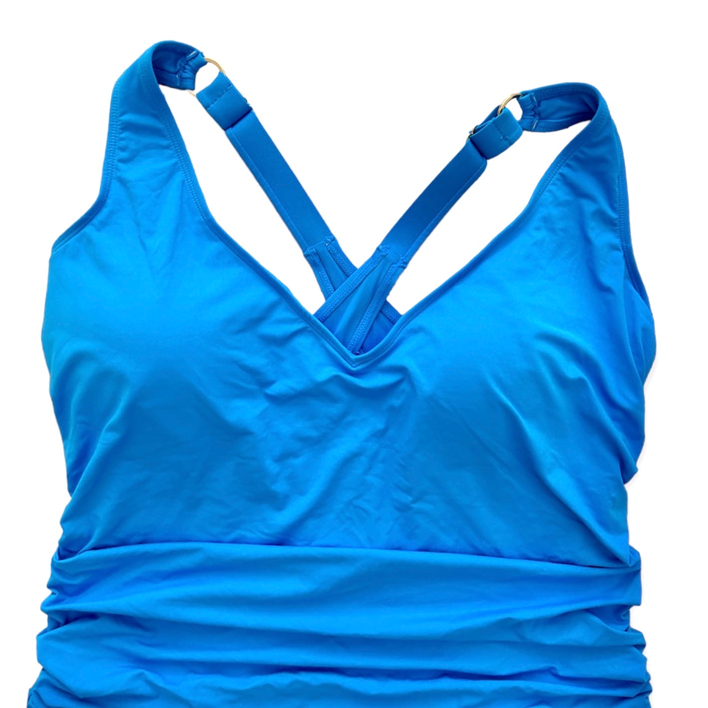 Women's V-Neck Cross Back One-Piece Swimsuit