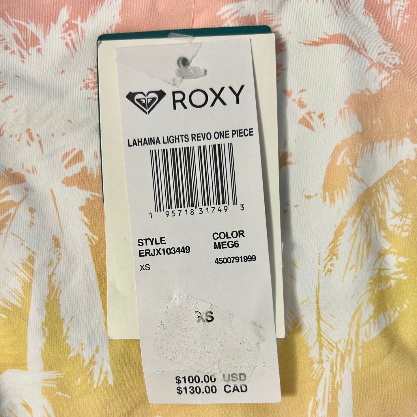LAHAINA Palms Print Size XS One-Piece Swimsuit Women's Swimwear