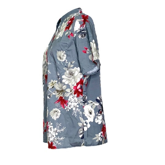 Uniforms Top Casual Stand Collar Short Sleeve Women's Blouse