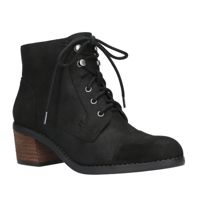 SARINA Lace Up Booties Black Women's Shoes