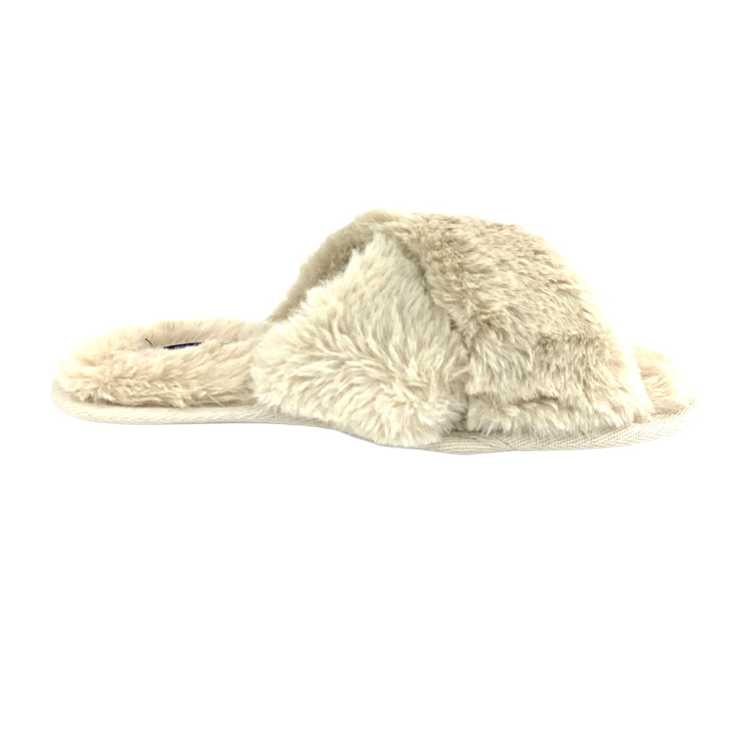 Women's Fuzzy Furry CrissCross Slip On Flats Slippers