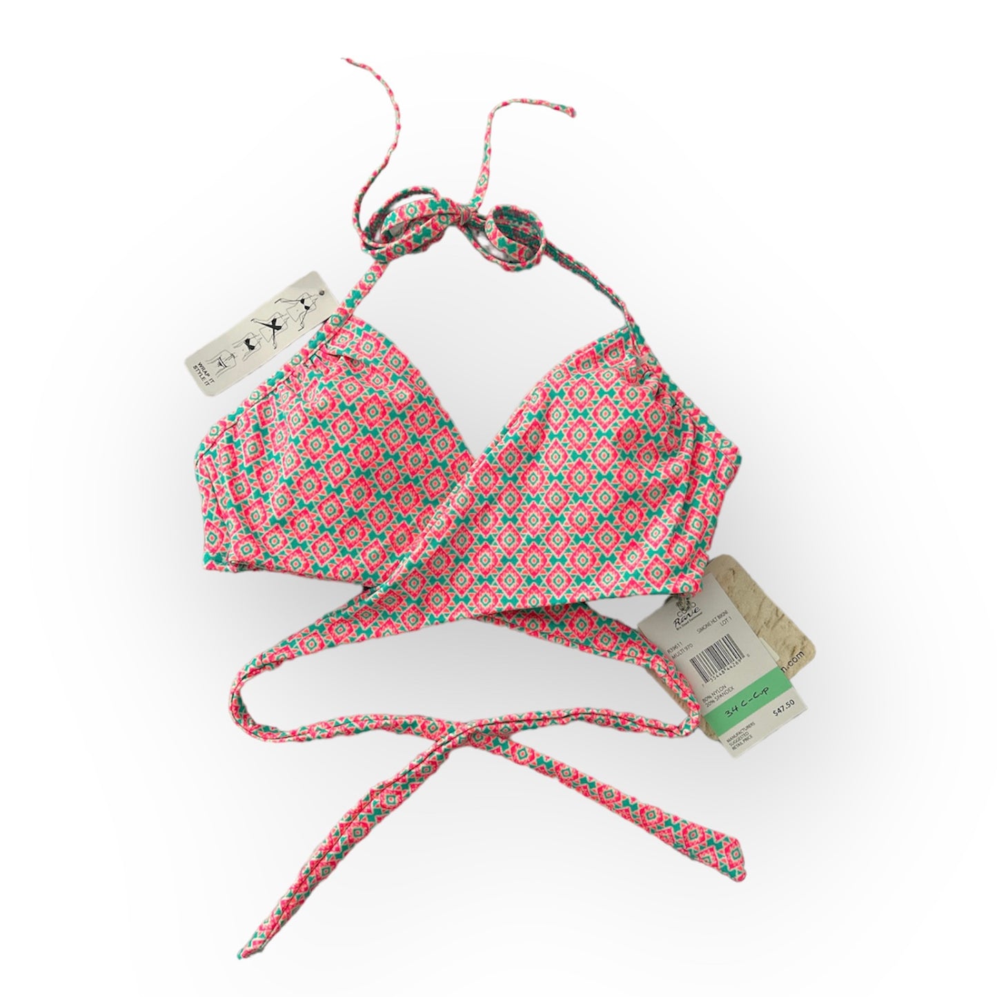 Bikini Top Wrap Bra Halter Strap Women's Swimwear