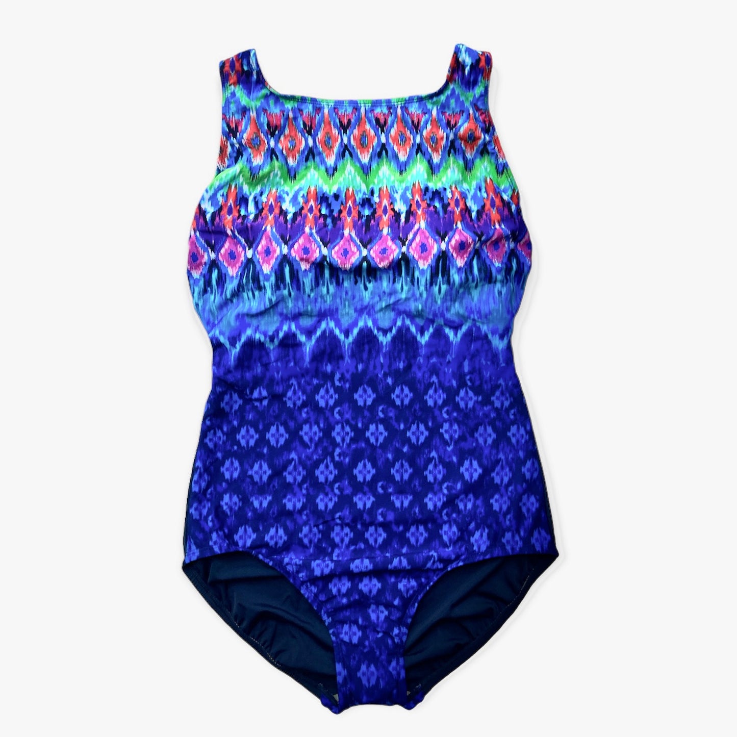 Blue/Pink/Green/Multicolor One-Piece Square Neck Women's Swimwear