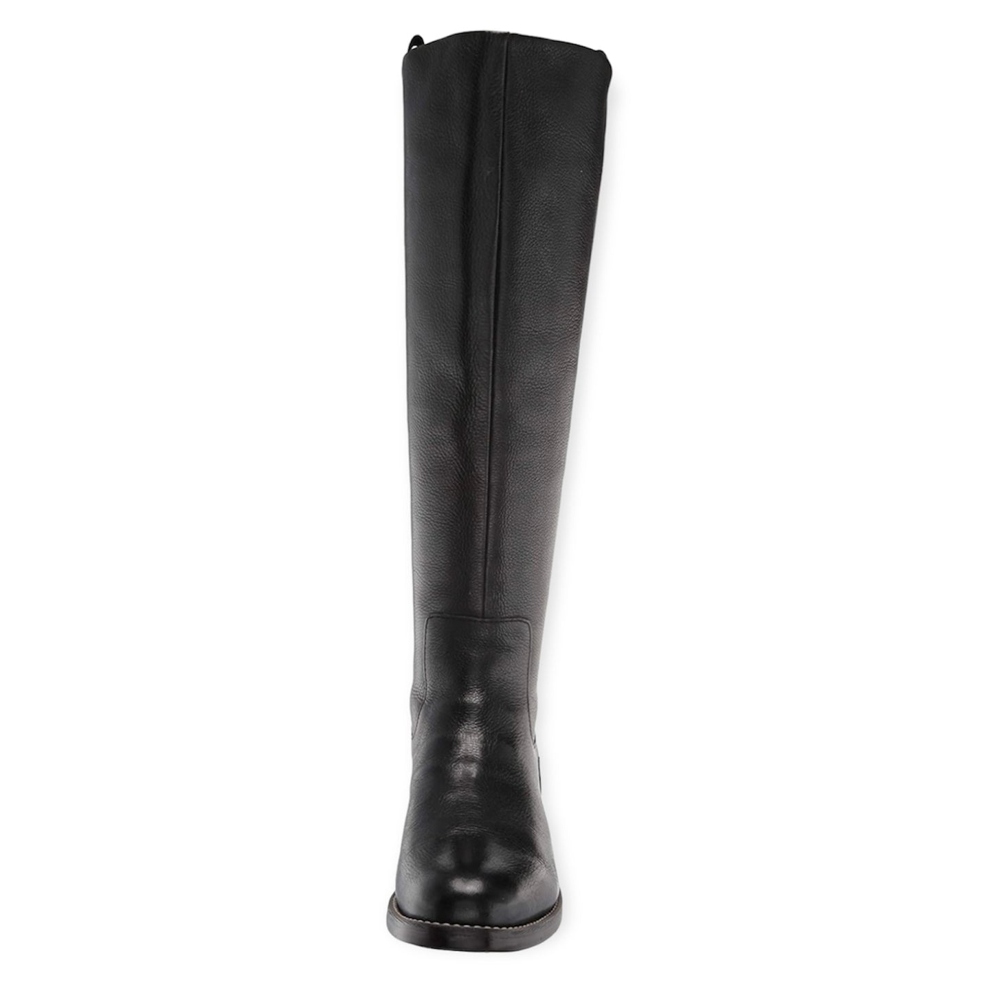 Meyer High Shaft Black Leather Back zipper Almond Toe Women's Boots