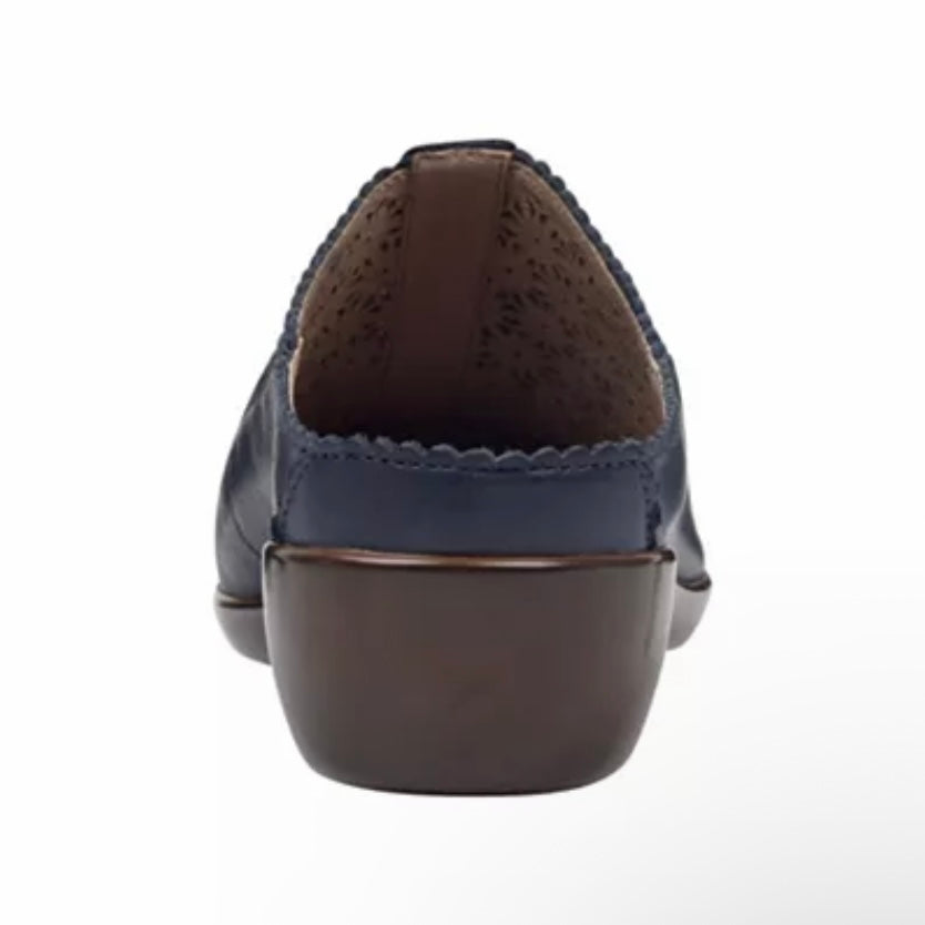 DUSK Women's Leather Slip On Casual Mules