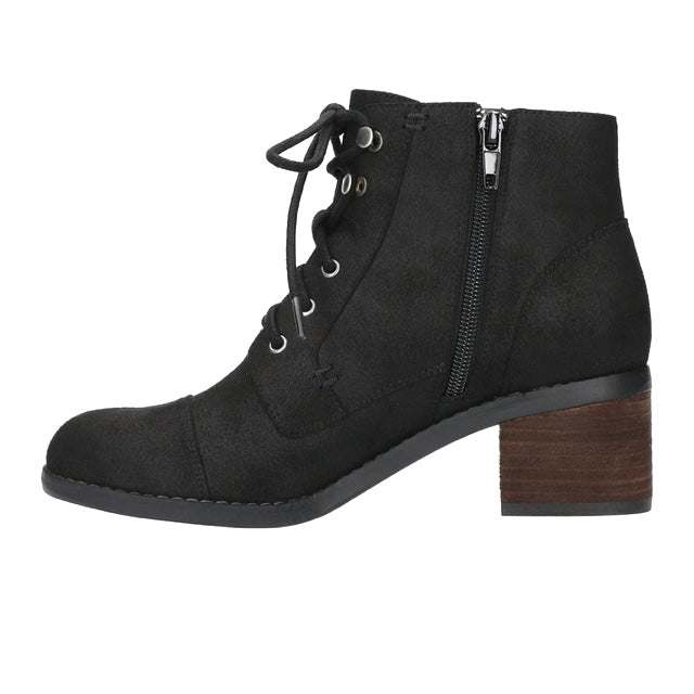 SARINA Lace Up Booties Black Women's Shoes