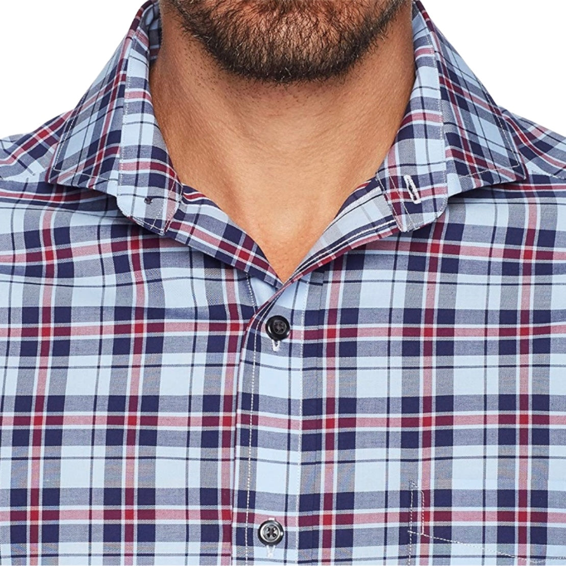Classic Men's Plaid Print Long Sleeve Button-Down Shirt