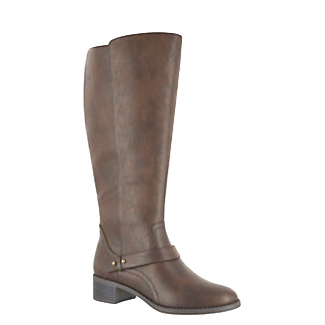 JEWEL Block Heel Round Toe Women's Riding Boots