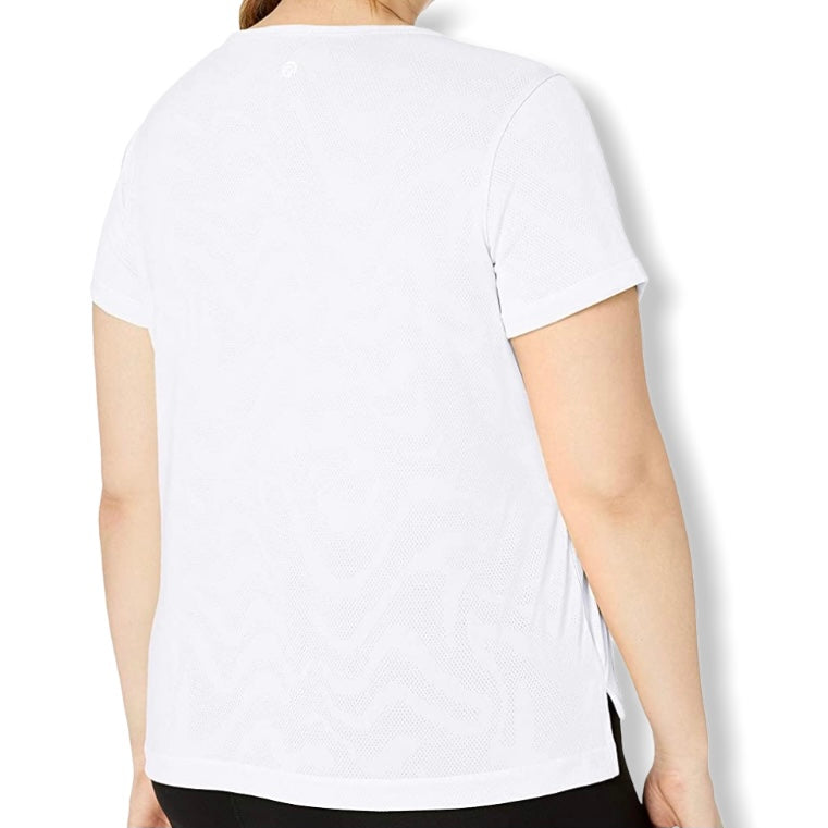 Cropped White Top Short Sleeve Size L Women's T-Shirt