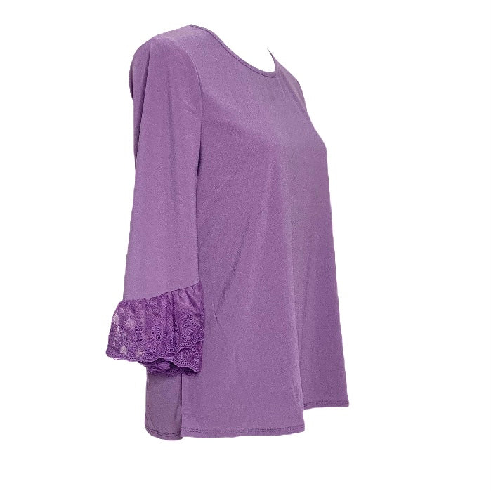 Love Scarlett Top Womens Blouse Long Sleeve Lace cuffs Size M. - Fannetti Boutique