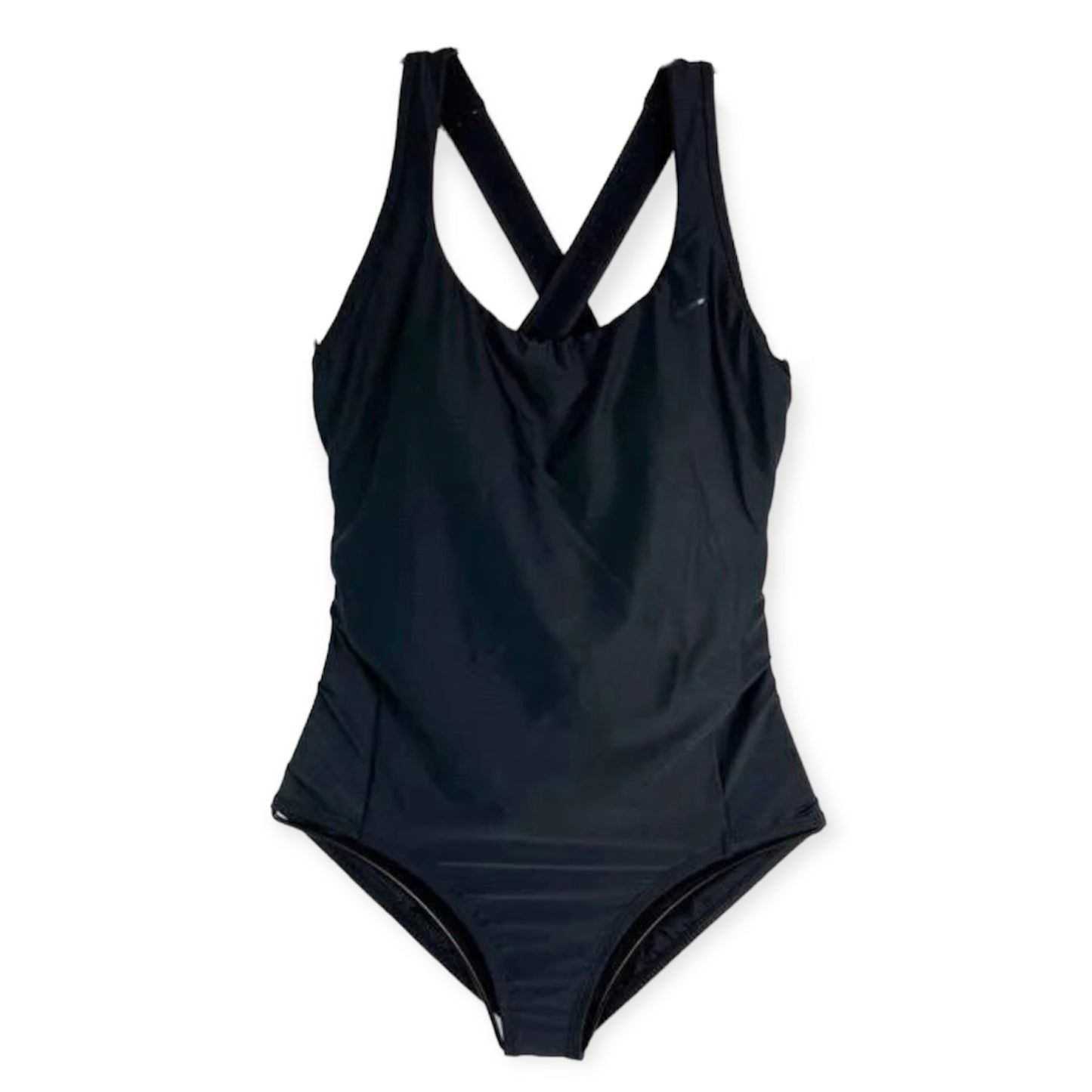 NESSA150 Hydralock Black One-Piece Swimsuit Square Neck Women's Swimwear