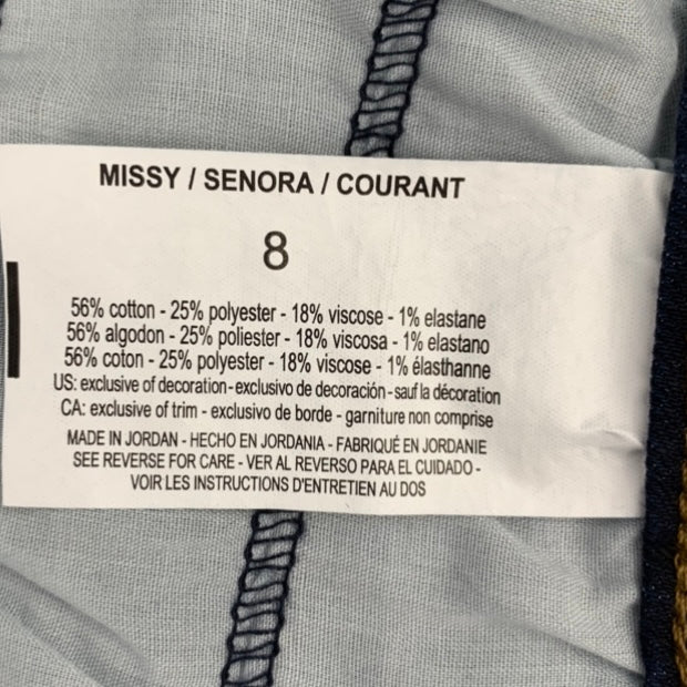 Dark Blue Denim Slimming Stretch Women's Bermuda Short