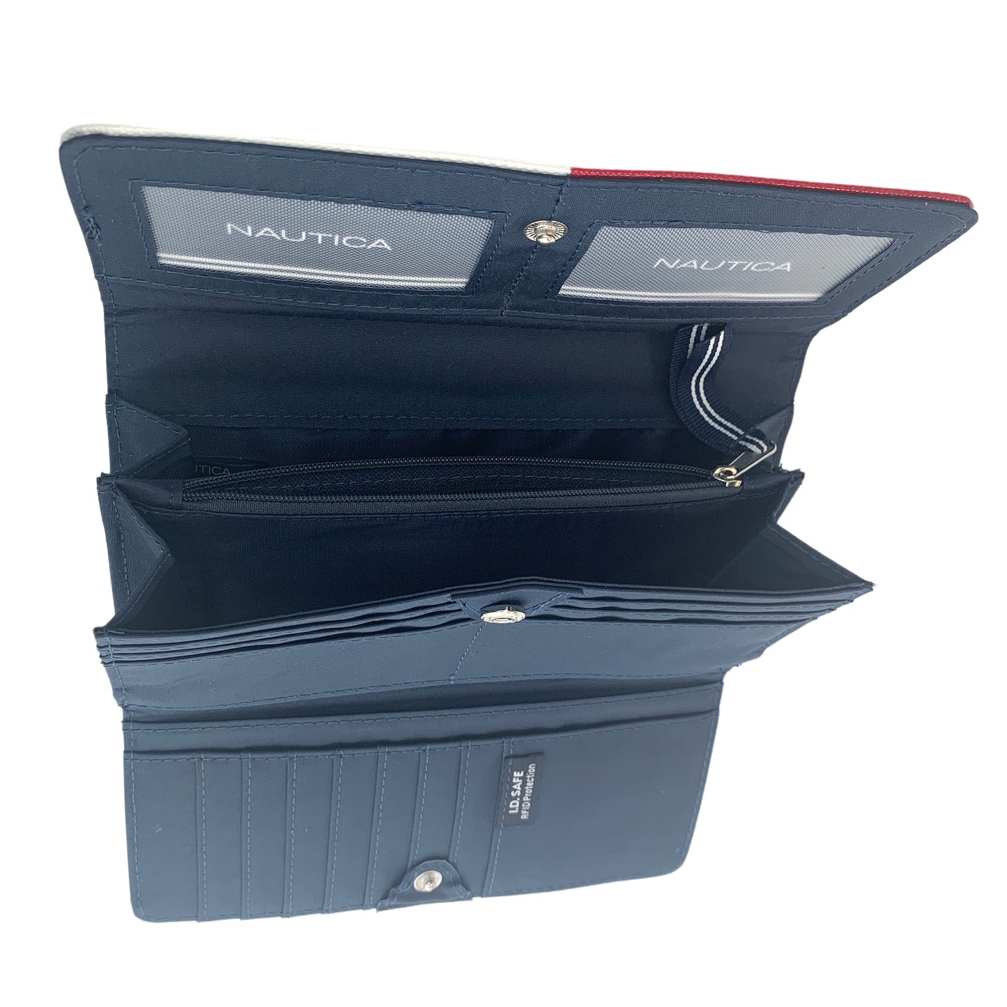 Money Manager Navy/Red/White Silver N Logo Women's Wallet Bag
