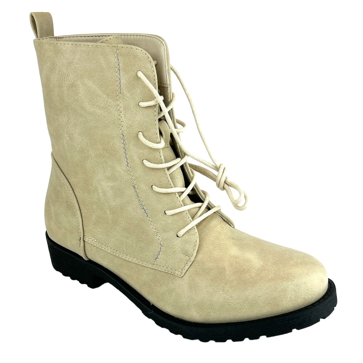 BOONEY Women's Booties Lace Up Combats Boots