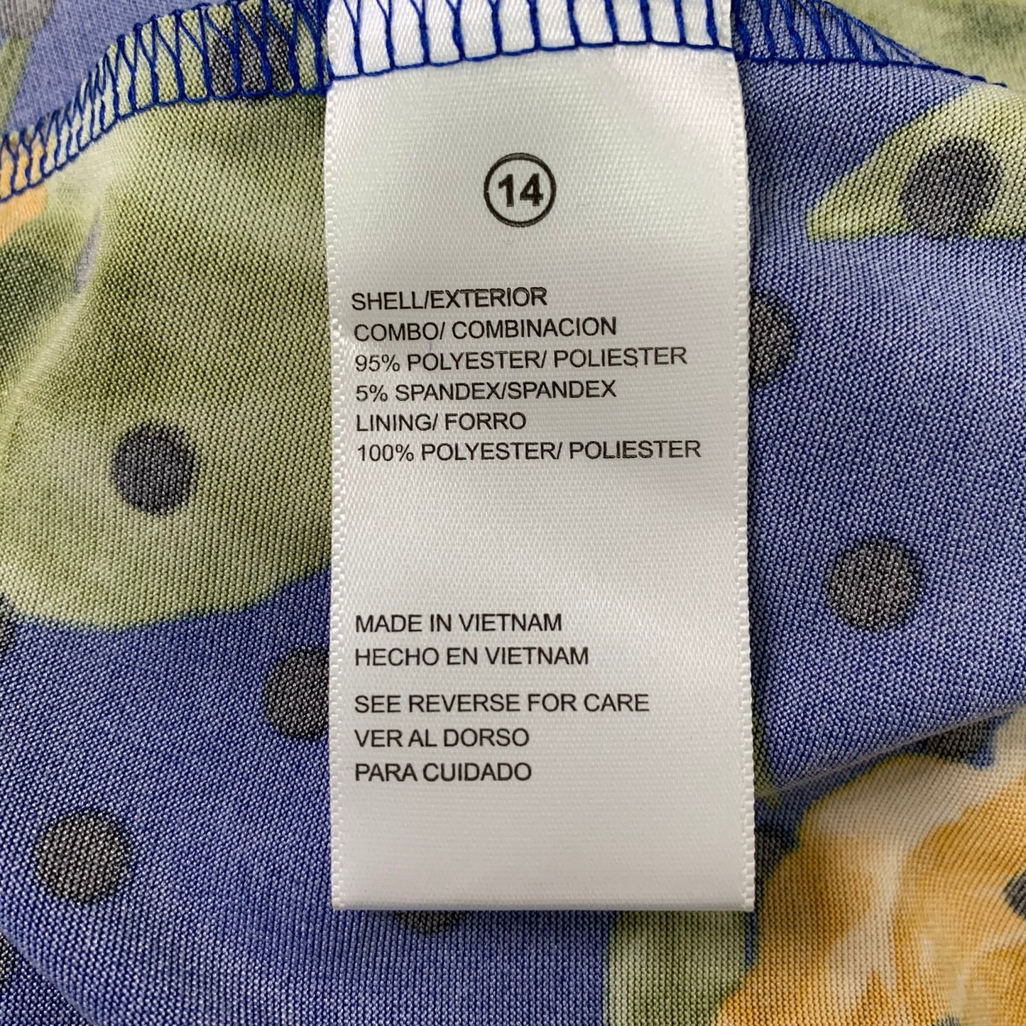 Sleeveless Black/Blue/Yellow Size 14 Women's Maxi Dress - Fannetti Boutique