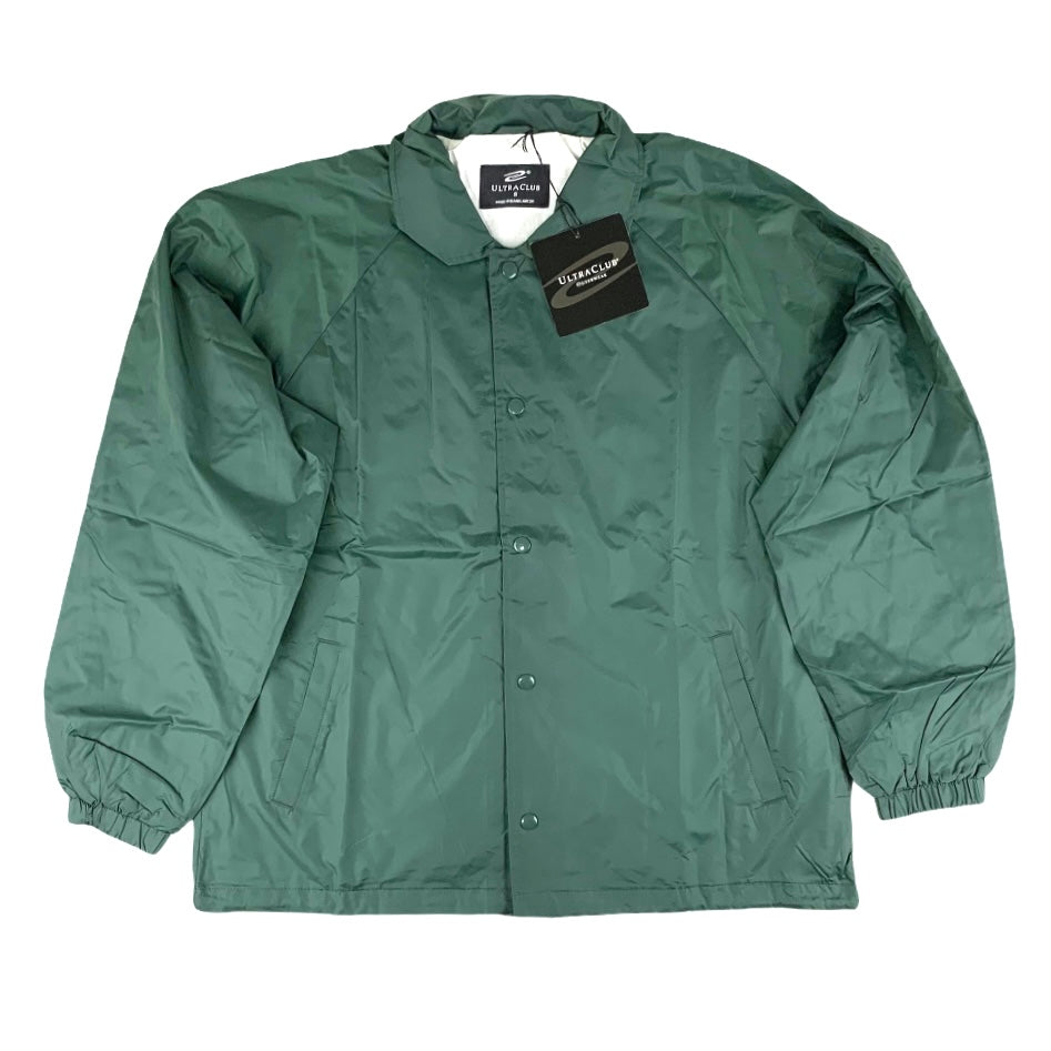 Green Outerwear Durable Wind Resistant Brushed Coaches Size S Men's Jacket