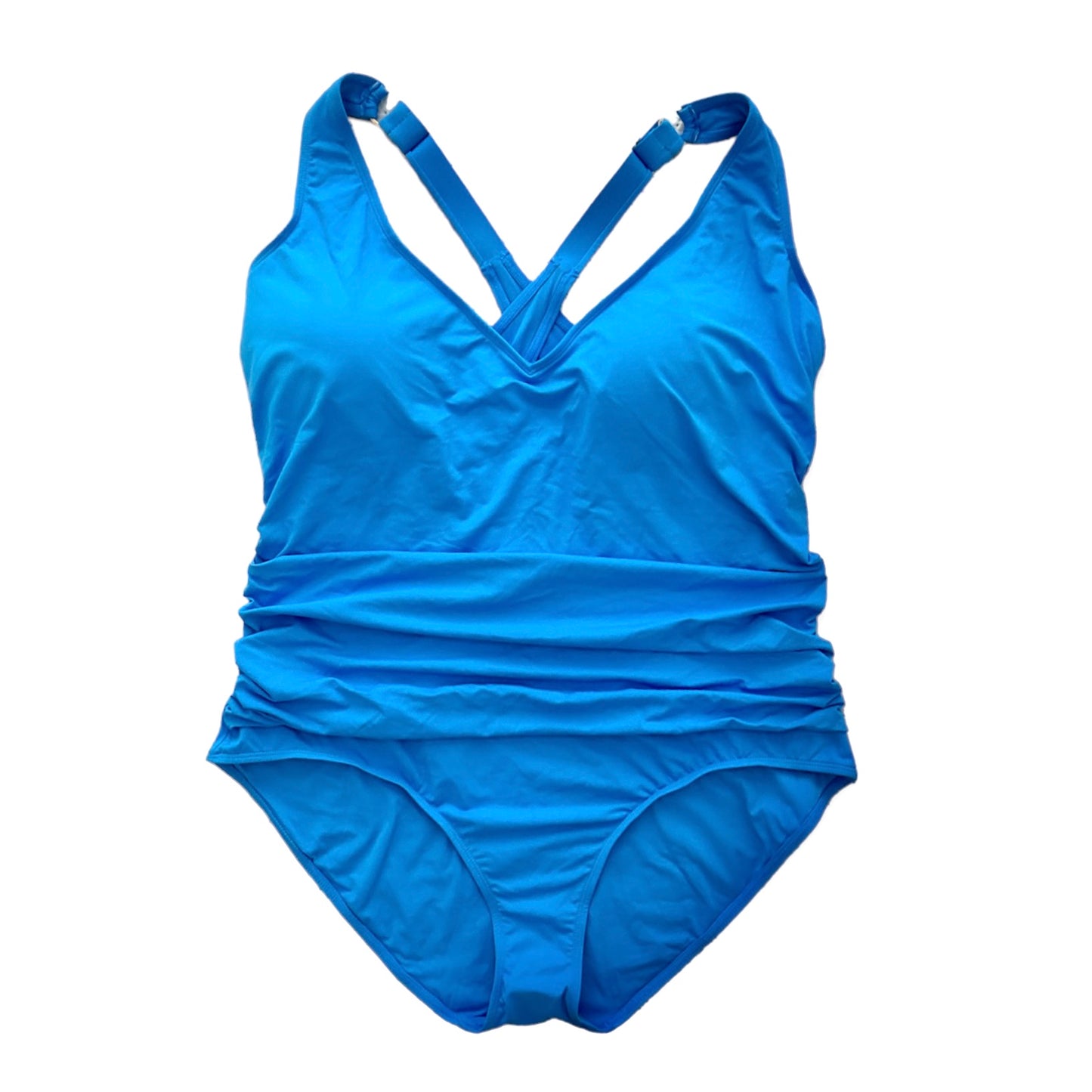 Women's V-Neck Cross Back One-Piece Swimsuit