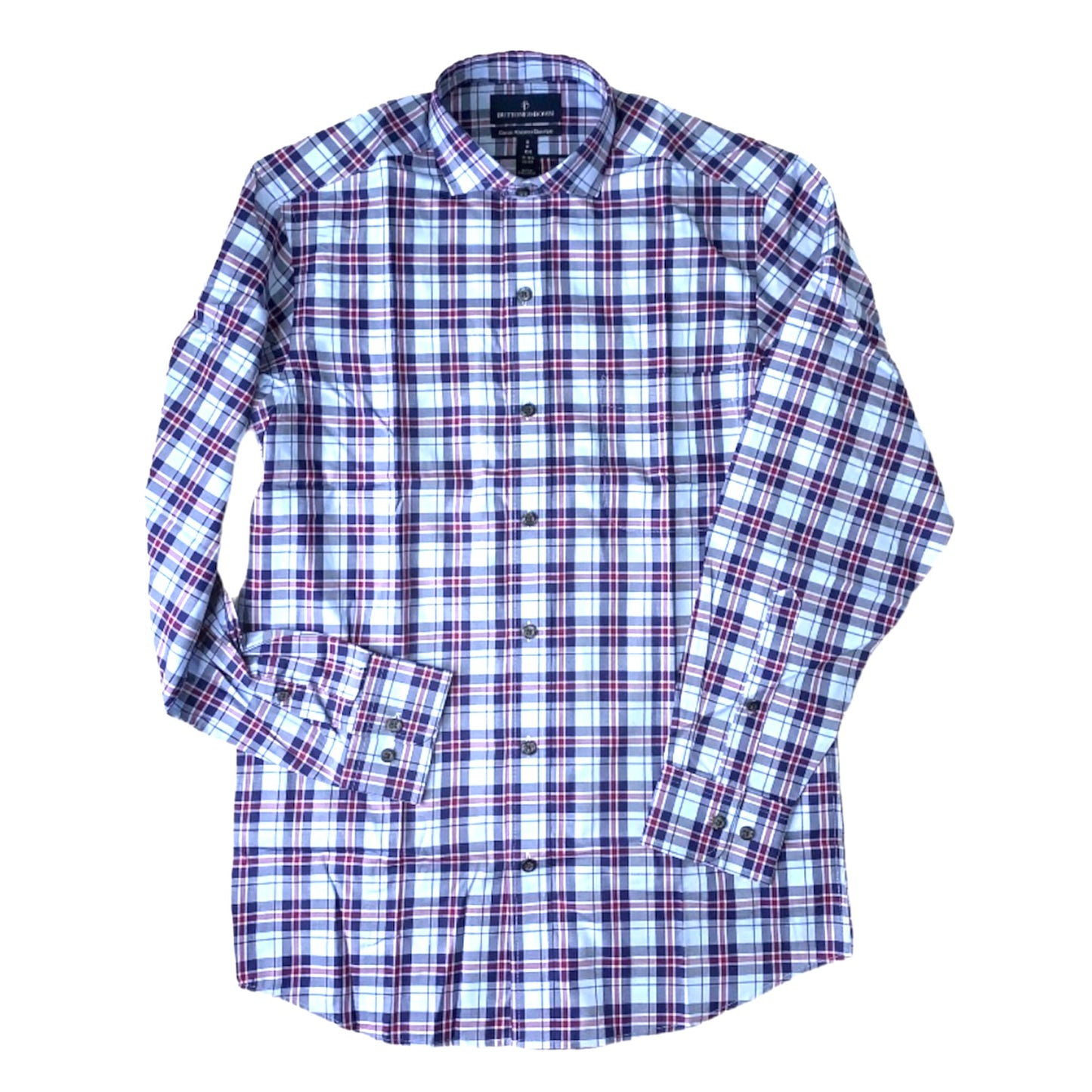 Classic Men's Plaid Print Long Sleeve Button-Down Shirt