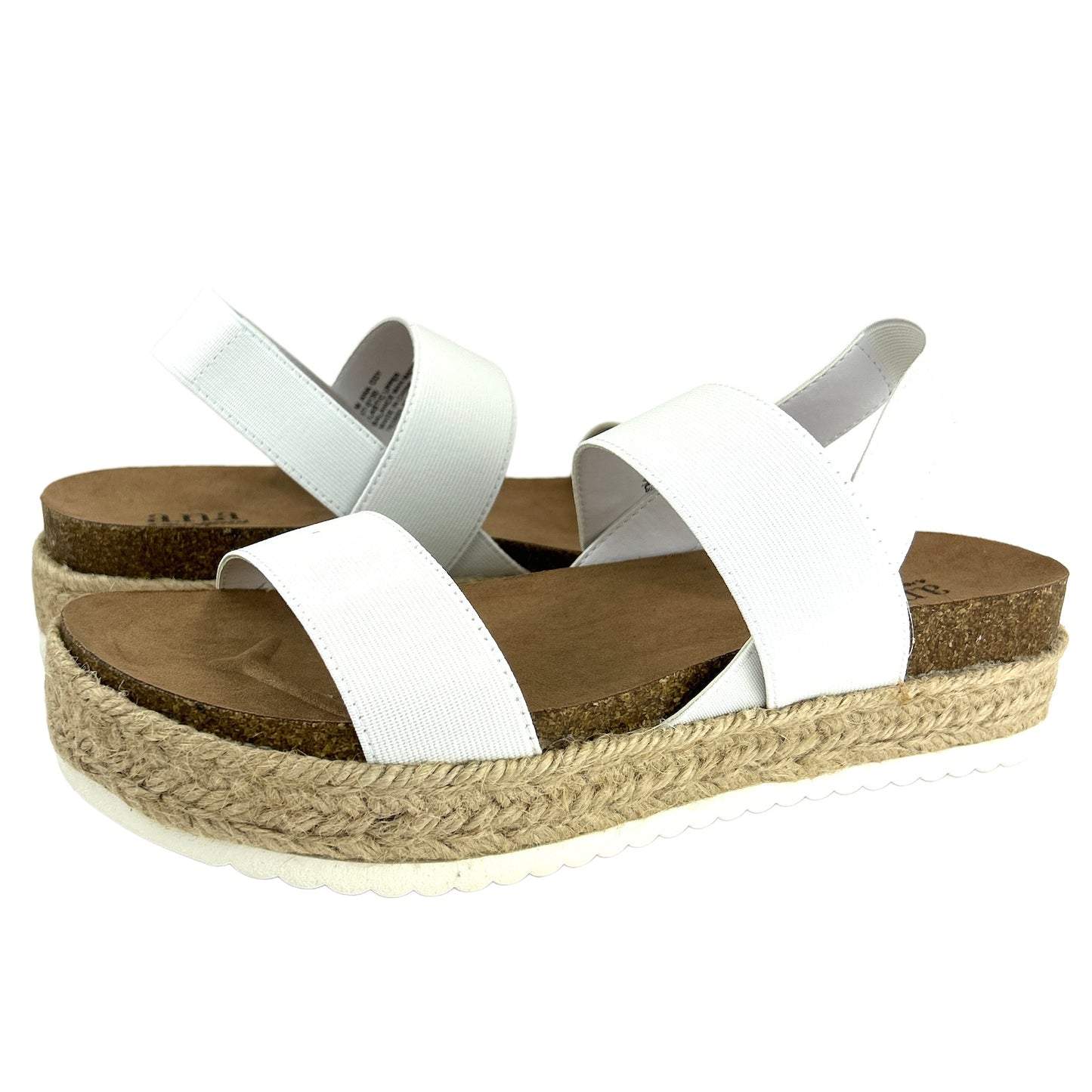 Coy White Size 10 M Slip On Open Toe Women's Wedge Sandals
