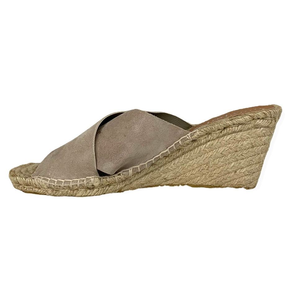 Crisscross Straps Suede Slip on Espadrilles Wedge Women’s Sandals--_ - Fannetti Boutique
