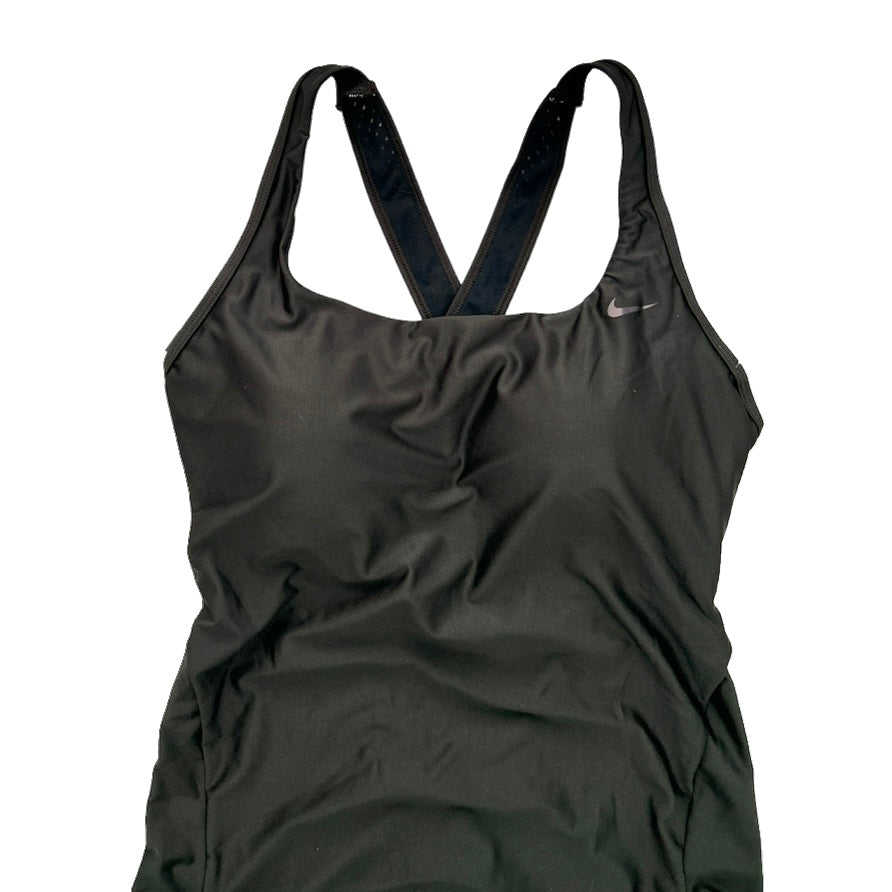 NESSA150 Hydralock Black One-Piece Swimsuit Square Neck Women's Swimwear