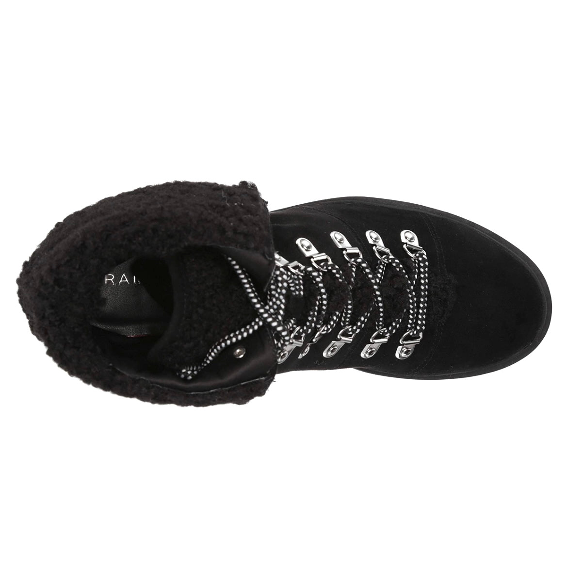 SAGE Black Suede Lace Up Block Heels Booties Size 7.5 Women's Ankle Boots