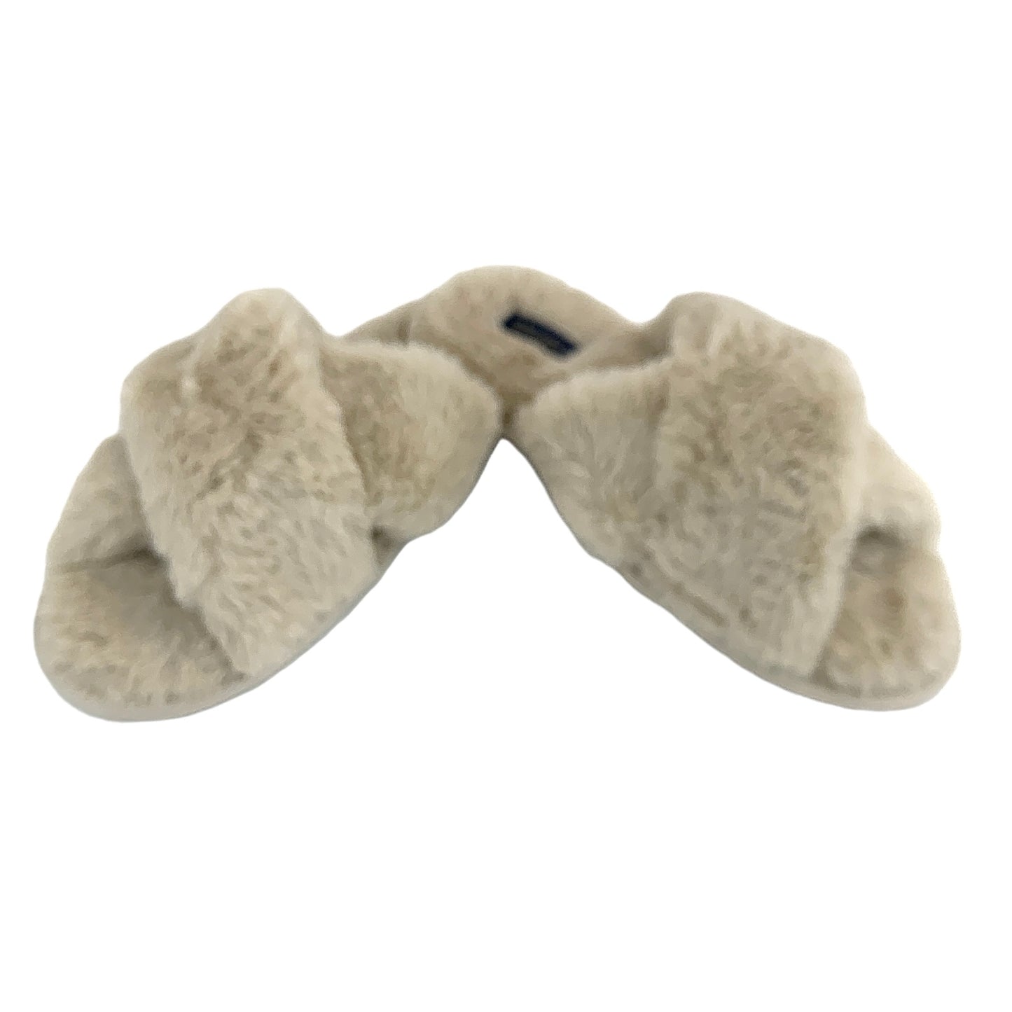 Women's Fuzzy Furry CrissCross Slip On Flats Slippers