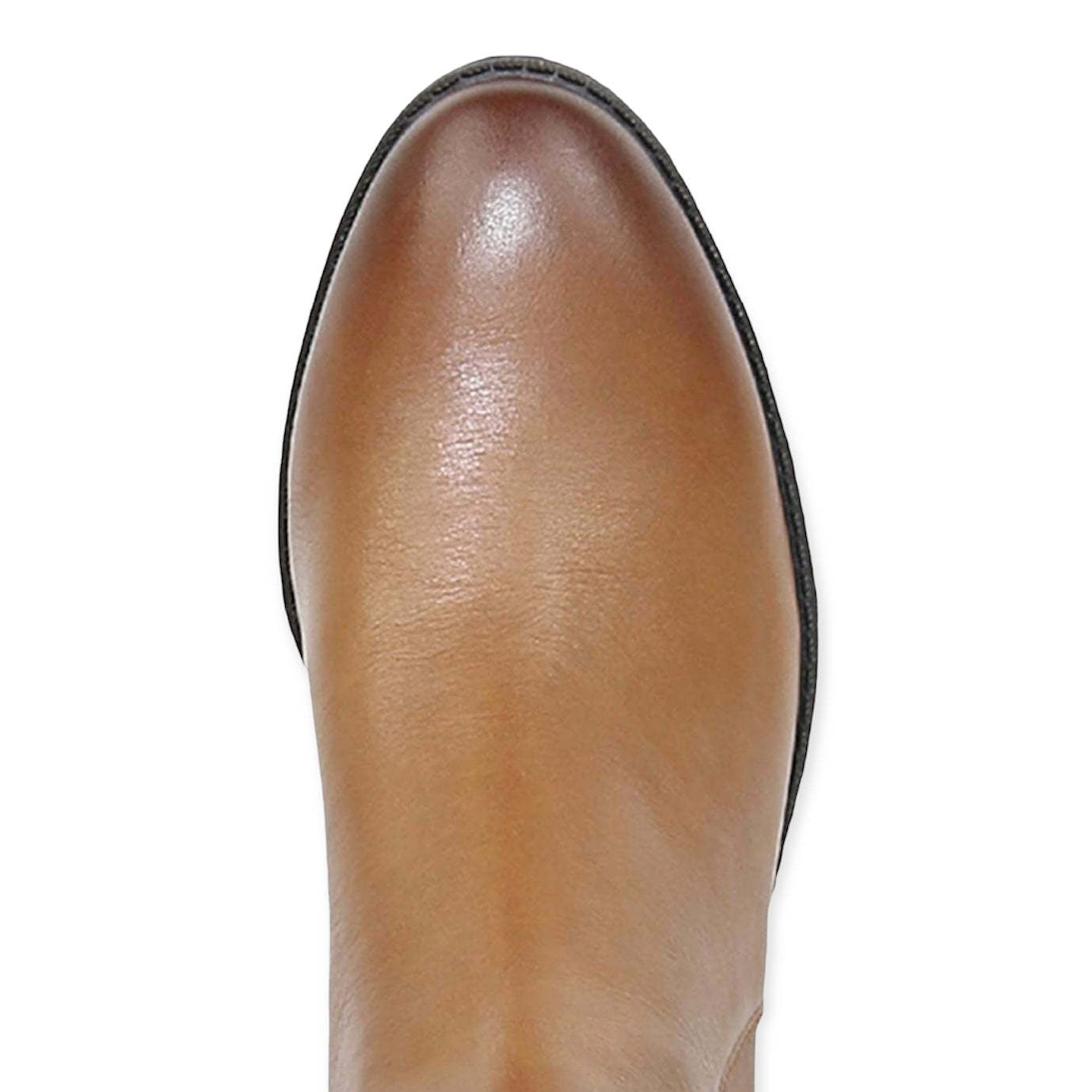 PAXTEN Leather Knee High Block Heel Almond Toe Women's Riding Boots