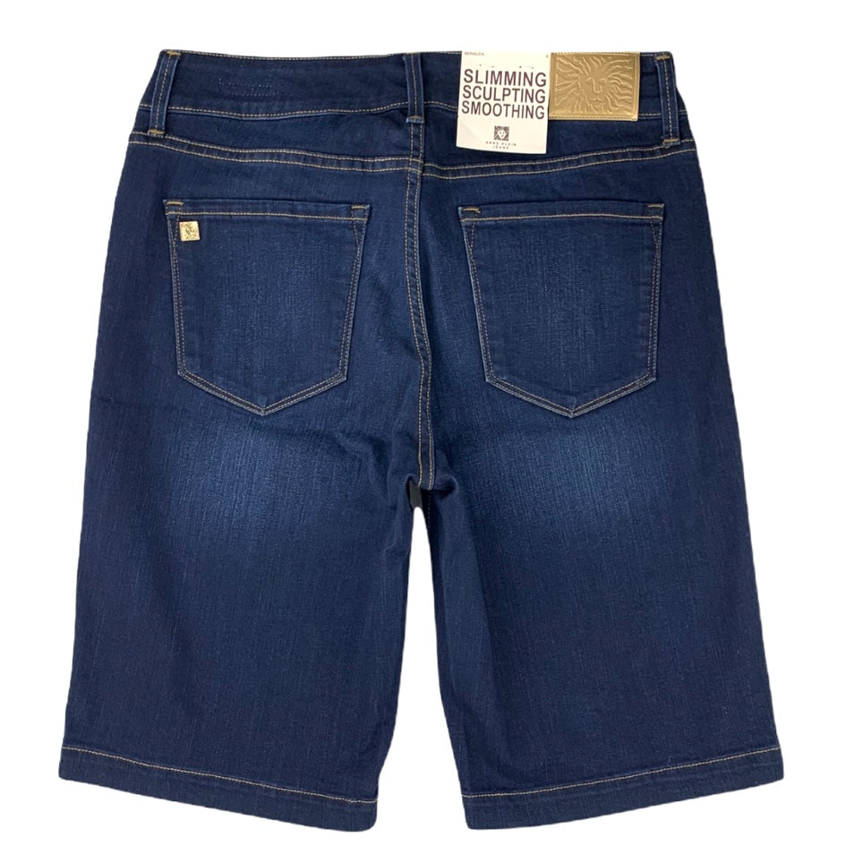 Dark Blue Denim Slimming Stretch Women's Bermuda Short