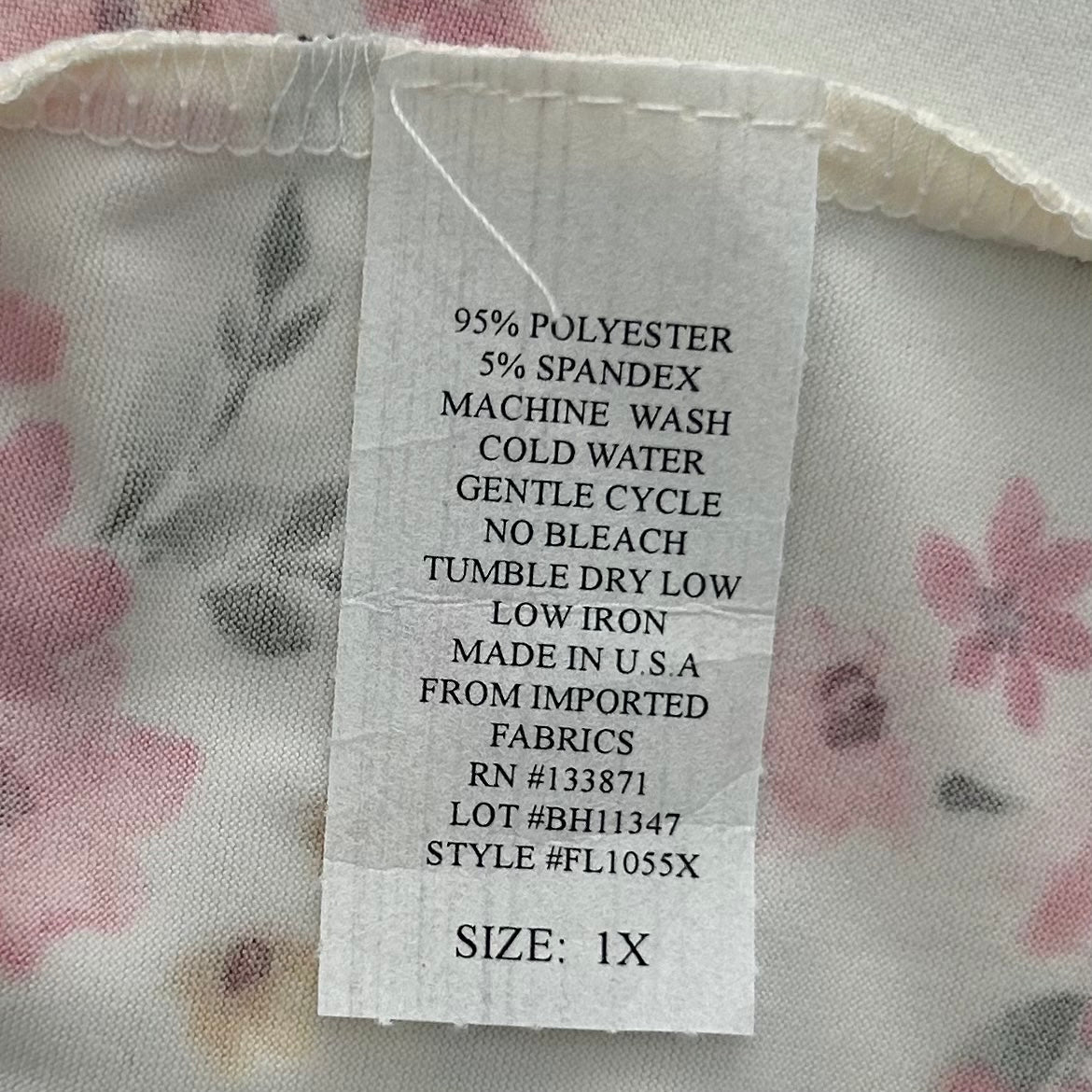 Ivory/Floral Print Necklace Sleeveless Loose Tops Women's Blouse