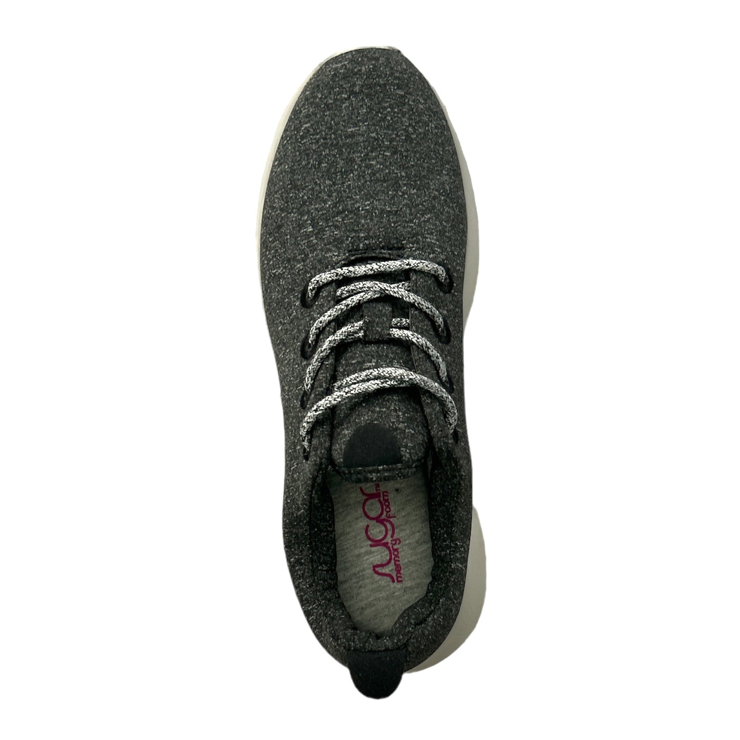 GABBER Dark Gray Lace-Up Round Toe Memory Foam Women's Sneakers