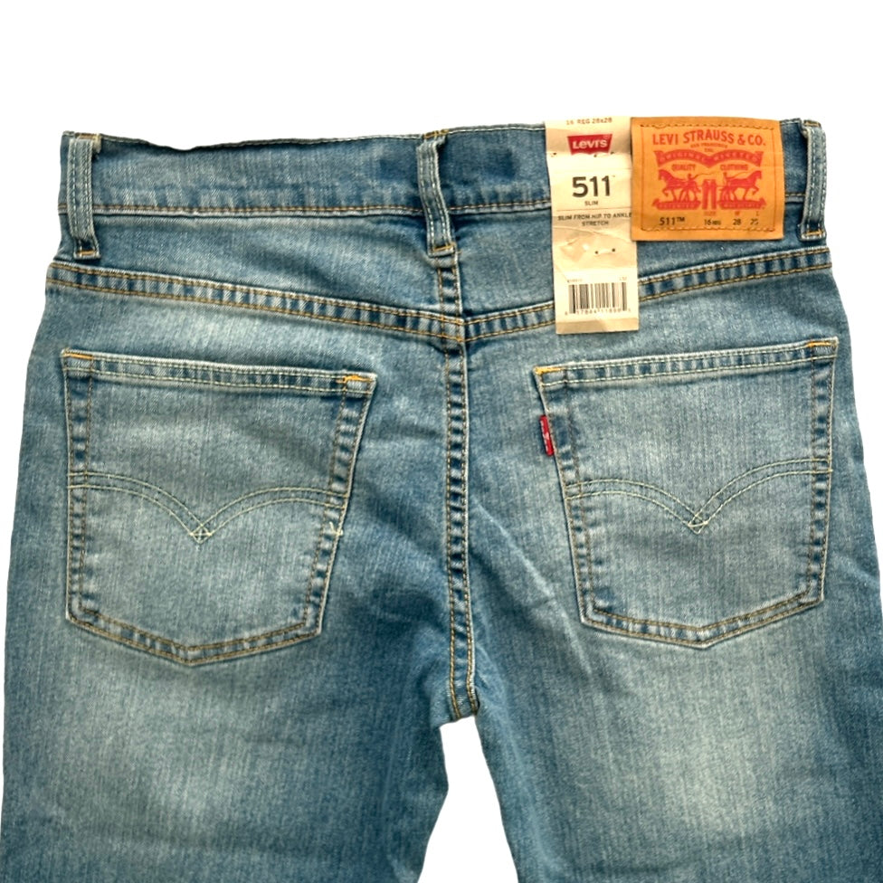 511 Slim Leg Stretch Blue Denim Size 28x28 Men's Jeans